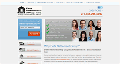 Desktop Screenshot of debtsettlementgroup.com