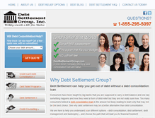 Tablet Screenshot of debtsettlementgroup.com
